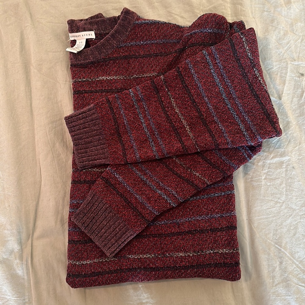 Geoffrey Beene Red Sweater LG